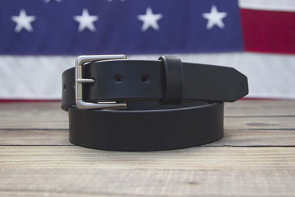 1.5" | Black Leather Belt